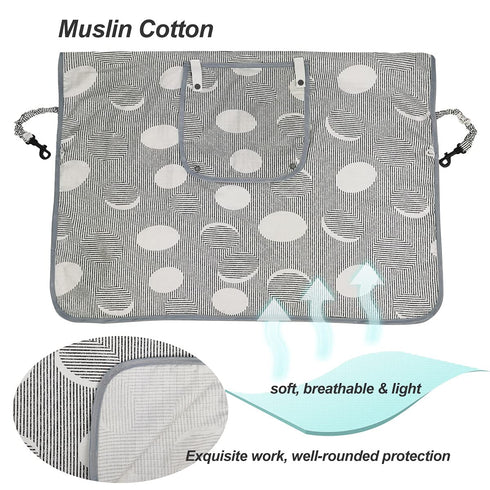 ICOPUCA Car seat Covers for Babies, Muslin carseat Cover Girls/boy, carseat Canopy Light Weight, Breathable, Kick Proof, fit Summer/Autumn/Spring,...