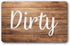 Dark Brown & White Wood Clean Dirty Magnet for Dishwasher, Reversible Dishwasher Magnet Clean Dirty Sign, Magnetic Dish Washer Sign Indicator, Far...