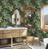 HAOKHOME 93042-4 Peel and Stick Wallpaper Boho Sage Green Eucalyptus Leaf Floral Wall Mural Home Nursery Decor Renter Friendly Wallpaper 17.7in x ...