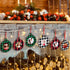 Jetec 12 Pcs Christmas Ball Picture Ornament Bulk Wooden Photo Frame Ornaments Plaid Hanging Decorations for Christmas Tree(Red and Black, Black a...