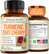 Turmeric Curcumin & Tart Cherry Extract Capsules with Black Pepper & Organic Tumeric. Tart Cherry Capsules Aid Uric Acid Balance, Joint Health, Mu...