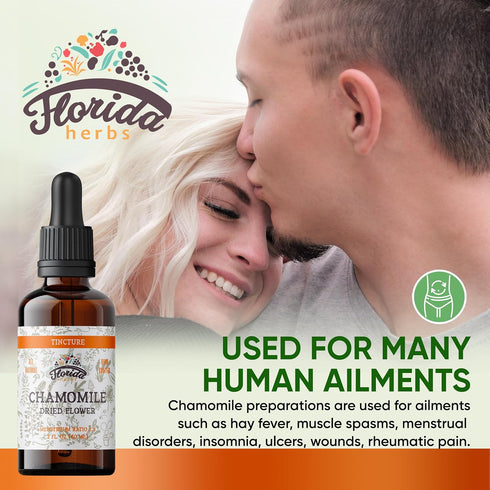 Chamomile Tincture, Organic Chamomile Extract (Matricaria Recutita) Flowers...