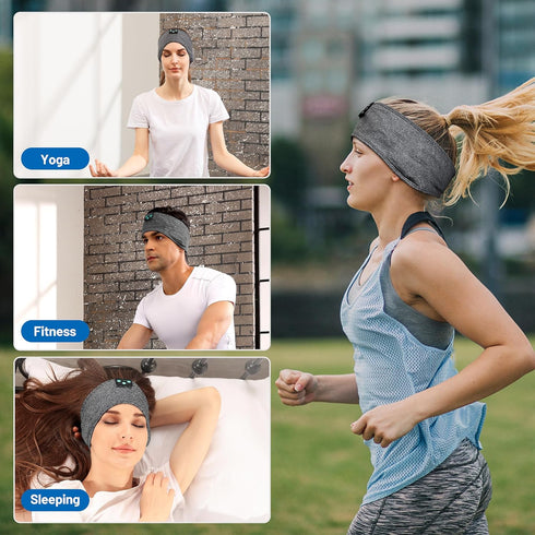Perytong Sleep Headphones, Bluetooth Sports Headband Headphones with Ultra-Thin HD Stereo Speakers Perfect for Sleeping,Workout,Jogging,Yoga,Insom...