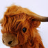 Highland Cow Stuffed Animal Realistic Fluffy Scottish Plush Cow Farm Toys (Brown)...