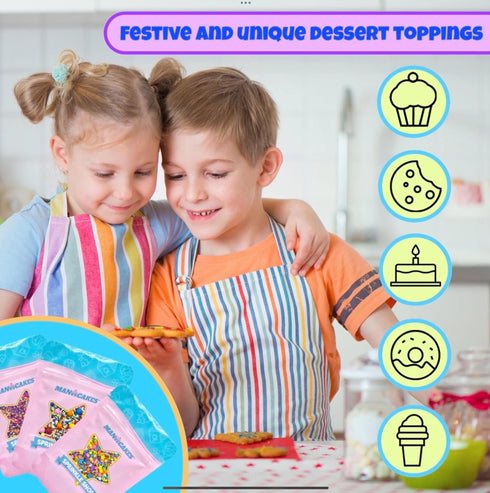 Manvscakes, pink sprinkles, valentines, cake sprinkles, gluten free, cookies, chocolate, fondant, princess topping, ice cream, edible, dessert dec...