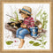 RIOLIS 1470 - Let's Go Fishing - Counted Cross Stitch Kit 12" x 12" 14 Count White AIDA 24 Colors...