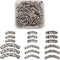 KISSITTY 30pcs/Box Antique Silver Filigree Long Curved Noodle Tube Spacer Beads 24~48mm for DIY Jewelry Making...