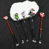 CORPSE BRIDE Makeup Brushes, 5pcs Halloween Jack Anime Makeup Brush Set (red and green)...