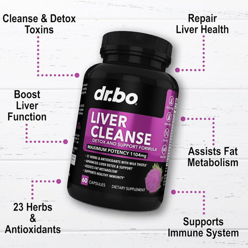 Liver Cleanse Detox Support Supplement - Complete Health Repair Pills with Artichoke, Berberine, Turmeric Herbs - Aid Gallbladder Care Formula Cap...