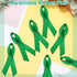 400 Pieces Mental Health Awareness Ribbon Green Satin Ribbon Lapel Pins Fabric Ribbons with Safety Pins for Women Men...