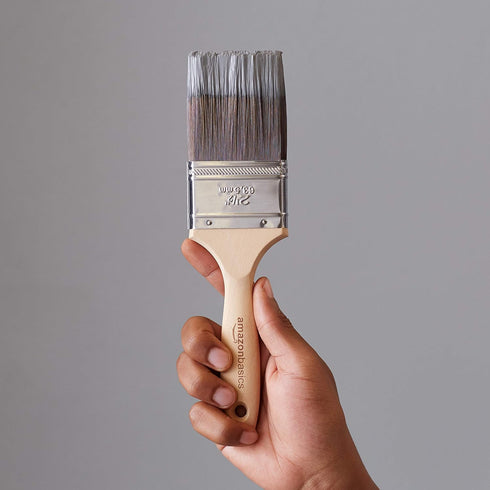 Amazon Basics Flat Edge Master Pro Paint Brush, 2 1/2", Wood Brown...