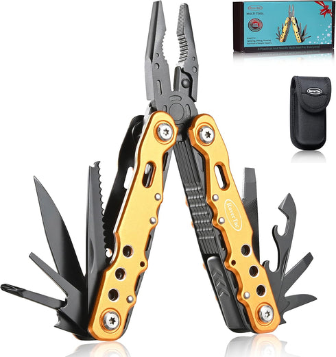Gifts for Dad Husband Boyfriend Gifts for Him Unique Birthday Gifts for Men RoverTac 14 in 1 Multitool Pocket Knife Pliers Screwdrivers Saw Bottle...