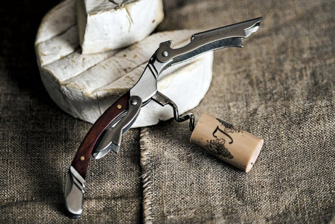 Laguiole Style de Vie corkscrew, bottle opener with foil cutter, rosewood...