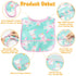 6Pcs Baby Feeding Bibs Waterproof Toddler Bib Set with Crumb Catcher Pocket Infant Adjustable Baby Teething Bib Babies Sleeveless Colorful Fruits ...