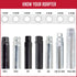 Wheel Accessories Parts 1 Pc Thread Car 6 Spline 3.50" Long Lug Nuts Adapter Key Bright Zinc Finish Dual Hex Key 13/16" and 3/4" Hex Fits...