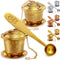 Tea Infuser (Set of 2) with Tea Scoop and Drip Dray - Ultra Fine Tea Strainer for Loose Leaf Tea - Stainless Steel Tea Steeper for a Superior Brew...