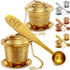 Tea Infuser (Set of 2) with Tea Scoop and Drip Dray - Ultra Fine Tea Strainer for Loose Leaf Tea - Stainless Steel Tea Steeper for a Superior Brew...