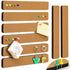 8Pcs Bulletin Board Strips, Self-Adhesive Felt Pin Board Bar Strips with 50 Pushpins, No Damage for Wall, Felt Cork Board Strips for Paste Notes, ...