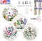 Enkor 4 Sets Embroidery Kit for Beginners Adults, Beginner Embroidery Kit for Adults, Floral Embroidery kit,Embroidery Kit for Beginners Flowers F...