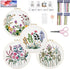 Enkor 4 Sets Embroidery Kit for Beginners Adults, Beginner Embroidery Kit for Adults, Floral Embroidery kit,Embroidery Kit for Beginners Flowers F...