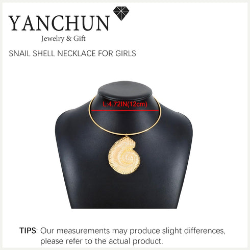 YANCHUN Conch Shell Necklace for Women Gold Shell Necklace Dainty Seashell Necklace Trendy Shell Choker Necklace Summer Beach Jewelry Halloween Co...