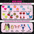 Neva Nude Rave Folding Hand Fan - UV Blacklight Reactive Handheld Fan with Drawstring Case | Perfect for Summer Festivals, Raves, Carnivals, Conce...