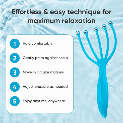 Head Massager - Portable Head Scratcher Massager Whisk - Manual Scalp Massagers for Deep Relaxation from Stress - Tickler Scalp Scratcher for Offi...