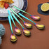 Rainbow Teaspoons, 6 Piece Spoons Silverware, Stainless Steel Small Spoons, Tea Spoons for Home, Kitchen or Restaurant, Dishwasher Safe (6.6 Inche...