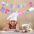 Baking Birthday Party Banner Little Bakers Birthday Decoration Macaron Party Banners Baking Birthday Party Decoration for Girls Cooking Baby Showe...