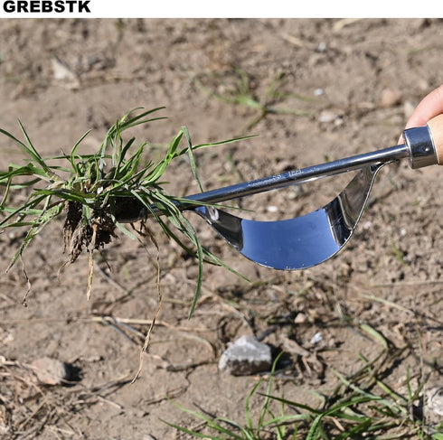 GREBSTK Garden Manual Weeding Tools Stainless Steel Beech Handle Shovel for Weeding, Cultivating, Transplanting, Digging...