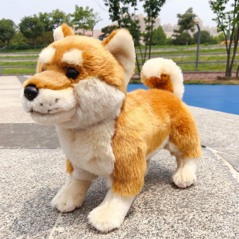 Shiba Inu Plush Corgi Pillow Cute Dog Doll Stuffed Animal Plush Toy 12 Inches (Brown)...