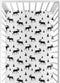 Black and White Woodland Moose Baby or Toddler Fitted Crib Sheet for Rustic Patch Collection by Sweet Jojo Designs...