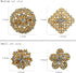 Lot 24pc Clear Rhinestone Crystal Flower Brooches Pins...