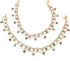 Indian Gold Tone Bells Anklet Chain Payal Set For Women in Multicolor Rhinestone Crystal Zircon For Beach Party Gift...