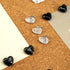 100 PCS Heart Clear Push Pins for Cork Board, Transparent and Black Cute Heart Shaped Thumb Tacks Plastic Decorative Push Pins for Posters, Wall, ...