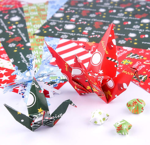 FEPITO 60 Sheets Christmas Pattern Paper Set, 14 x 21cm Decorative Paper for Card Making Scrapbook decoration, 10 Designs...