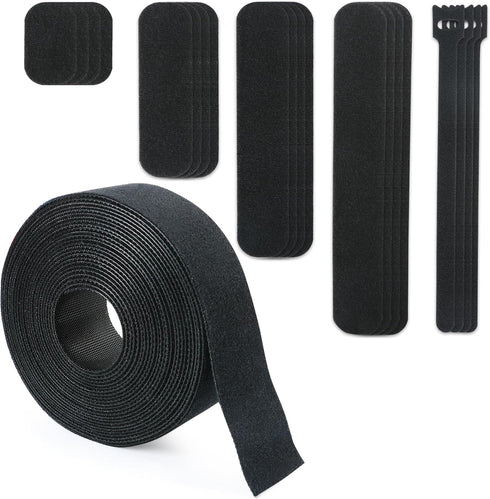 Hook and Loop Straps Double-Sided Adhesive Strip and Cables Self-Gripping Hook and Loop Roll,Cut To Length,Reusable Wide 1.2in Fastening Cable Str...