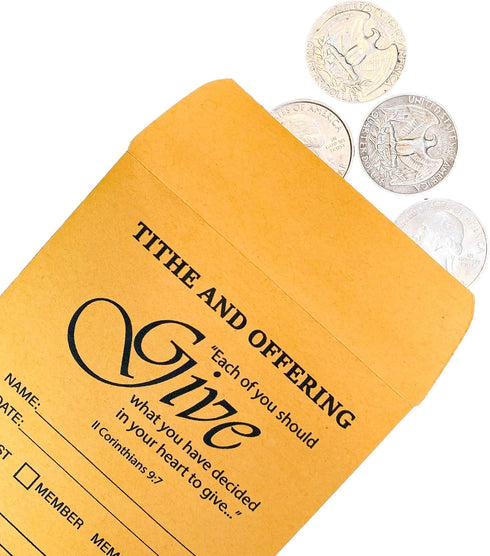 Coin Envelope, Tithe and Offering Envelopes for Church (Package of 100)...