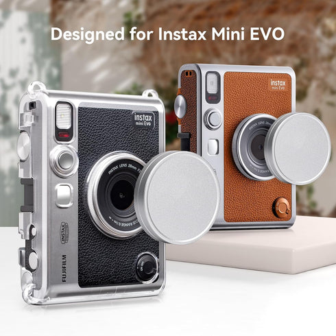 MUZIRI KINOKOO Lens Cap for Fuji Instax Mini EVO Instant Camera - Aluminium Alloy Dustproof Fujifilm Mini EVO Accessories- Mini EVO Lens Cap Cover...