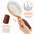 Dog Brush, Pin Brush for Dogs, 27mm Extra Long Pin Brush, Dog Grooming Brush for Shedding, Dog Brush for Long Haired Dogs - Beech Wood Material, N...