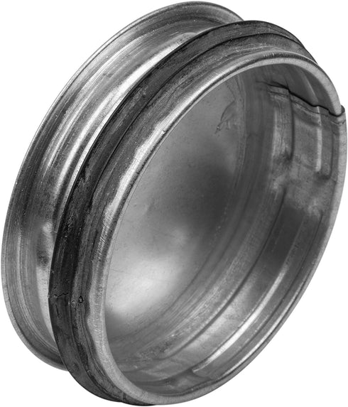 4" Inch Galvanized Steel Tee Cap with Rubber Gasket - Round Vent Cover - Indoor and Outdoor Pipe Cover - Dryer Vent Cover - Dryer Duct End Cap - Metal End Cap - Metal Plug -Round Metal Duct Cap
