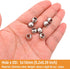 50 PCS Stainless Steel Spacer Beads, Round Larger Hole Polished Metal European Beads Craft Finding for Bracelet Necklace Earring Jewelry Making [H...