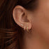 Foxgirl Small Gold Stud Hoop Earrings for Women, Dainty 14K Gold Silver Plated Hypoallergenic Cz Flower Ear Cuff Earrings Set Cartilage Minimalist...