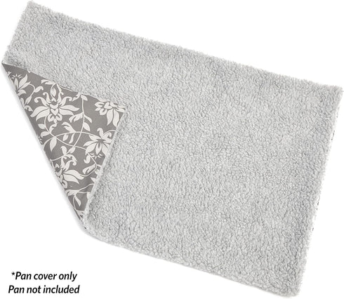 MidWest Homes for Pets Quiet Time Reversible Crate Pan Cover 30' Gray Floral/Fleece...