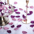 Artificial Silk Rose Petals 300pcs Reusable Fake Purple Flower Petals for Wedding Anniversary Romantic Night Valentines Party Dinner Table Decorat...