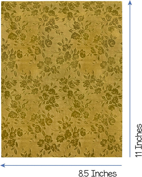 Hygloss Embossed Metallic Foil Paper - 30 Sheets Embossed Metallic Foil Paper - 8.5x10 Inches - Ideal Foil Papers for Crafts - Shiny Craft Paper S...