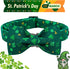 Elegant little tail St. Patrick's Day Dog Collar, Dog Collar with Bow, Green Clover Dog Collar Pet Gift Dog Bowtie Adjustable Dog Collar for Large...
