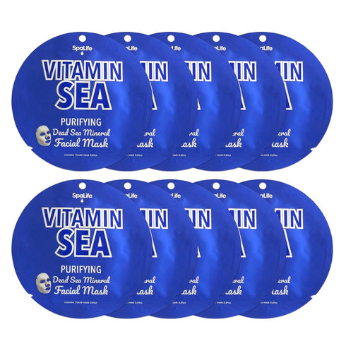 SpaLife Vitamin Sea Purifying Dead Sea Mineral Facial Mask 10 count...