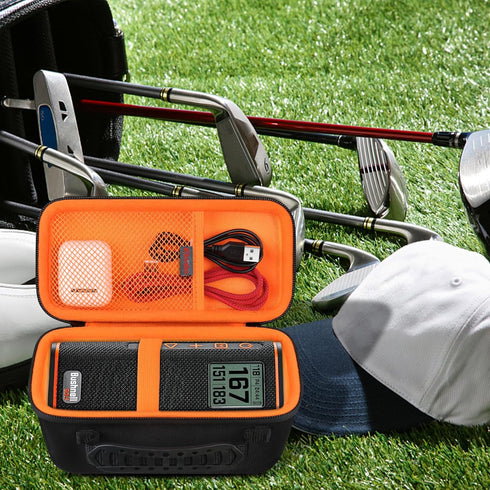 Carrying Case for Bushnell Wingman View GPS Golf Speaker, Golf Bluetooth Speaker Travel Bag Storage Holder, Extra Mesh Pocket Fits USB Charging Ca...