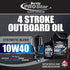 STAR BRITE Super Premium 4 Stroke Marine Oil - 10W-40 Synthetic Blend Engine Oil for Outboards, Gasoline Inboards & Stern Drives - NMMA FC-W Certi...